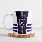 Personalized Fremantle Dockers Ceramic Mug Modern Geometric Sports Graphic Style