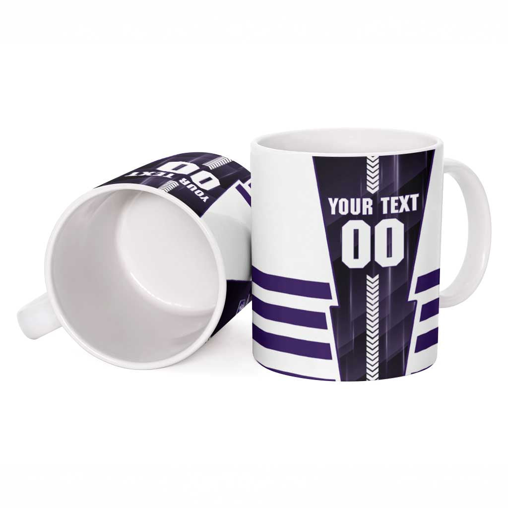 Personalized Fremantle Dockers Ceramic Mug Modern Geometric Sports Graphic Style