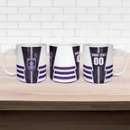 Personalized Fremantle Dockers Ceramic Mug Modern Geometric Sports Graphic Style