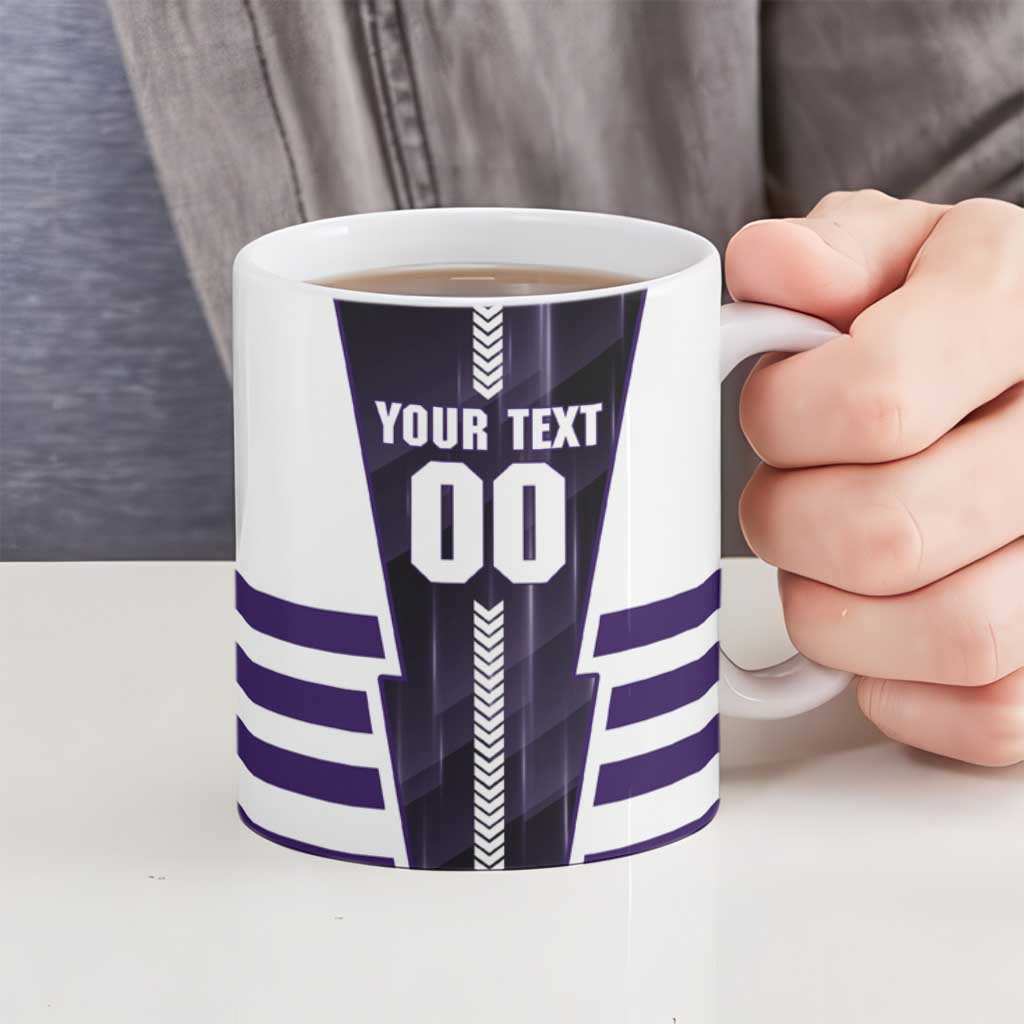 Personalized Fremantle Dockers Ceramic Mug Modern Geometric Sports Graphic Style