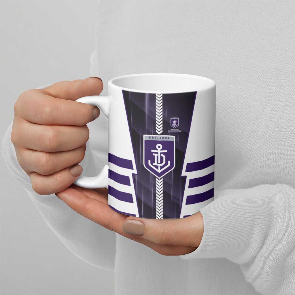 Personalized Fremantle Dockers Ceramic Mug Modern Geometric Sports Graphic Style