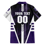 Personalized Fremantle Dockers Family Matching Off The Shoulder Long Sleeve Dress and Hawaiian Shirt Modern Geometric Sports Graphic Style