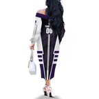 Personalized Fremantle Dockers Family Matching Off The Shoulder Long Sleeve Dress and Hawaiian Shirt Modern Geometric Sports Graphic Style