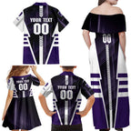 Personalized Fremantle Dockers Family Matching Off Shoulder Maxi Dress and Hawaiian Shirt Modern Geometric Sports Graphic Style