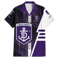 Personalized Fremantle Dockers Family Matching Off Shoulder Maxi Dress and Hawaiian Shirt Modern Geometric Sports Graphic Style