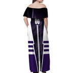 Personalized Fremantle Dockers Family Matching Off Shoulder Maxi Dress and Hawaiian Shirt Modern Geometric Sports Graphic Style