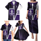 Personalized Fremantle Dockers Family Matching Puletasi and Hawaiian Shirt Modern Geometric Sports Graphic Style