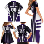 Personalized Fremantle Dockers Family Matching Short Sleeve Bodycon Dress and Hawaiian Shirt Modern Geometric Sports Graphic Style