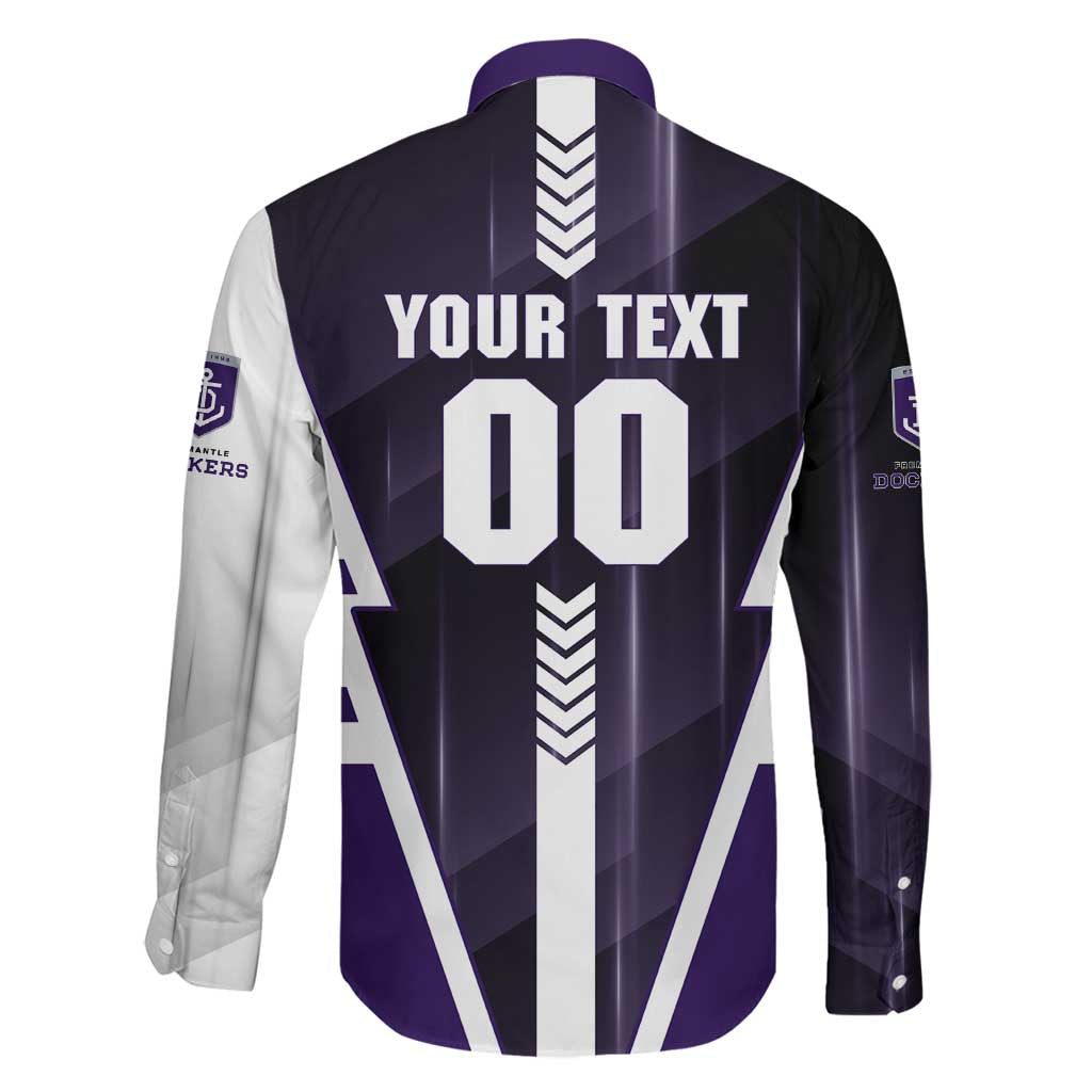 Personalized Fremantle Dockers Family Matching Short Sleeve Bodycon Dress and Hawaiian Shirt Modern Geometric Sports Graphic Style