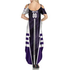 Personalized Fremantle Dockers Family Matching Summer Maxi Dress and Hawaiian Shirt Modern Geometric Sports Graphic Style