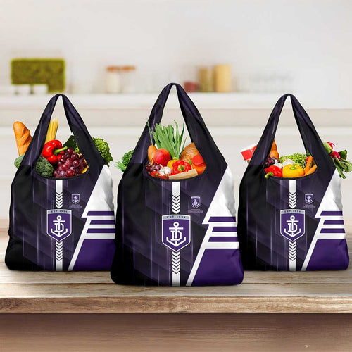 Fremantle Dockers Grocery Bag Modern Geometric Sports Graphic Style