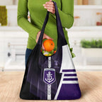 Fremantle Dockers Grocery Bag Modern Geometric Sports Graphic Style