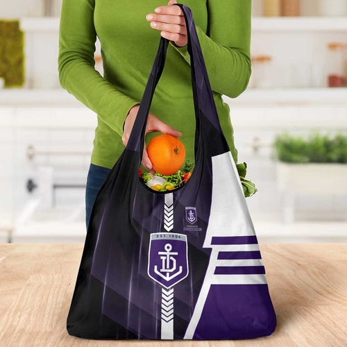 Fremantle Dockers Grocery Bag Modern Geometric Sports Graphic Style