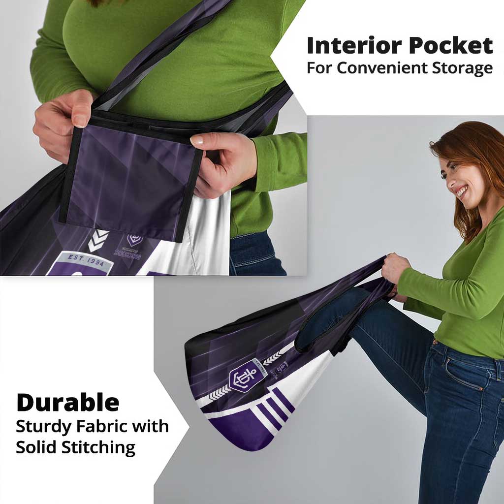 Fremantle Dockers Grocery Bag Modern Geometric Sports Graphic Style