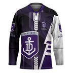 Personalized Fremantle Dockers Hockey Jersey Modern Geometric Sports Graphic Style