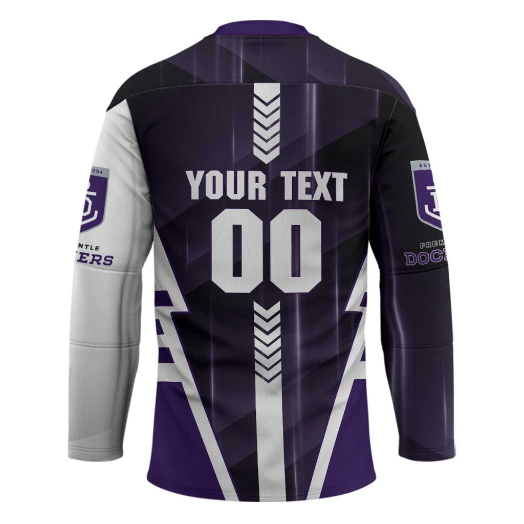 Personalized Fremantle Dockers Hockey Jersey Modern Geometric Sports Graphic Style