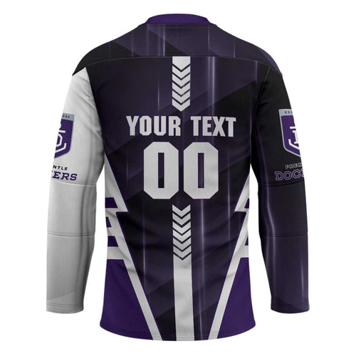 Personalized Fremantle Dockers Hockey Jersey Modern Geometric Sports Graphic Style