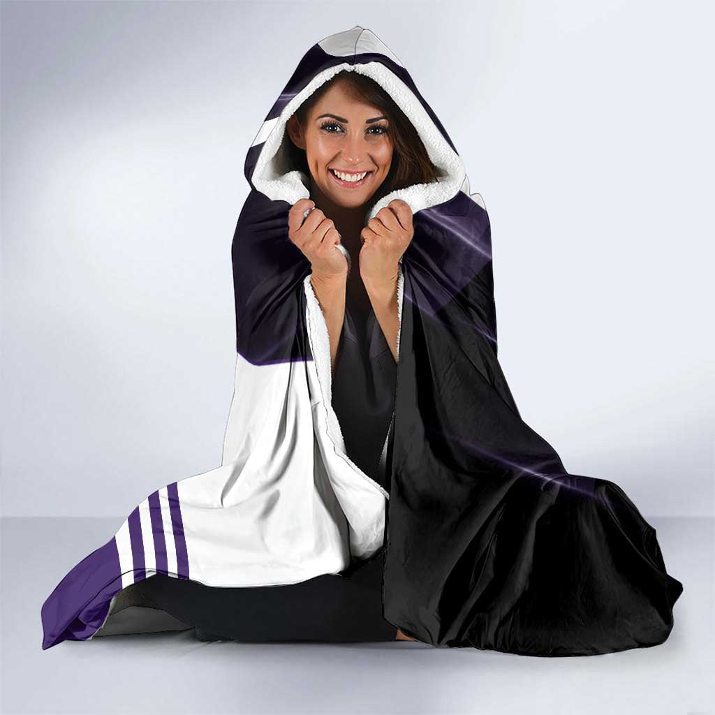 Fremantle Dockers Hooded Blanket Modern Geometric Sports Graphic Style