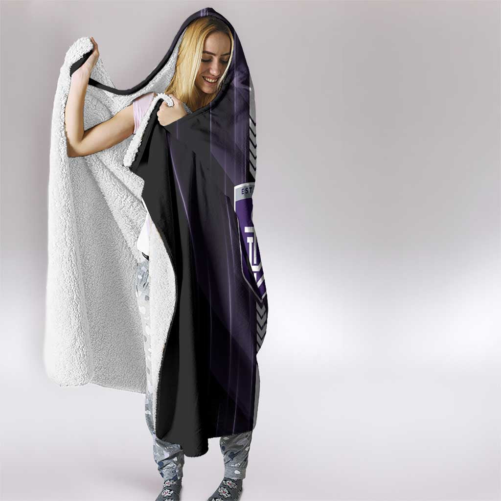 Fremantle Dockers Hooded Blanket Modern Geometric Sports Graphic Style