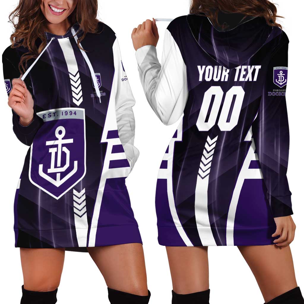 Personalized Fremantle Dockers Hoodie Dress Modern Geometric Sports Graphic Style
