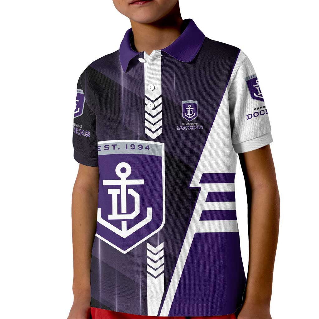 Personalized Fremantle Dockers Kid Polo Shirt Modern Geometric Sports Graphic Style