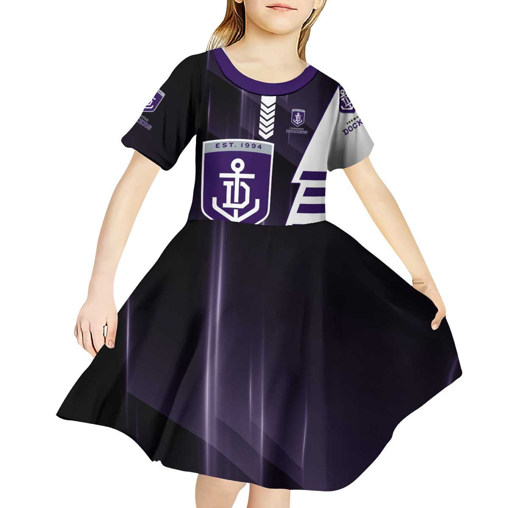 Personalized Fremantle Dockers Kid Short Sleeve Dress Modern Geometric Sports Graphic Style