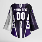 Personalized Fremantle Dockers Kimono Sleeve Blouse Modern Geometric Sports Graphic Style