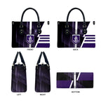 Fremantle Dockers Leather Bag Modern Geometric Sports Graphic Style