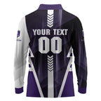 Personalized Fremantle Dockers Long Sleeve Polo Shirt Modern Geometric Sports Graphic Style