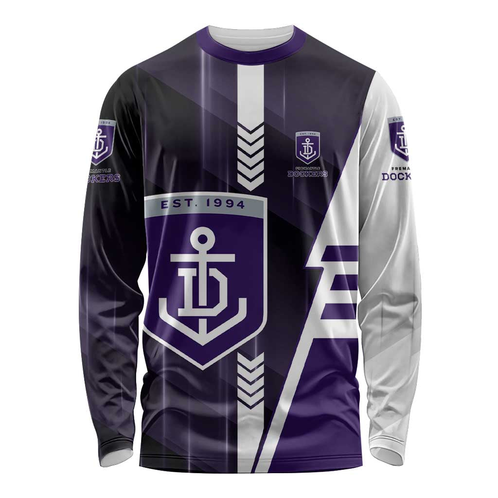 Personalized Fremantle Dockers Long Sleeve Shirt Modern Geometric Sports Graphic Style