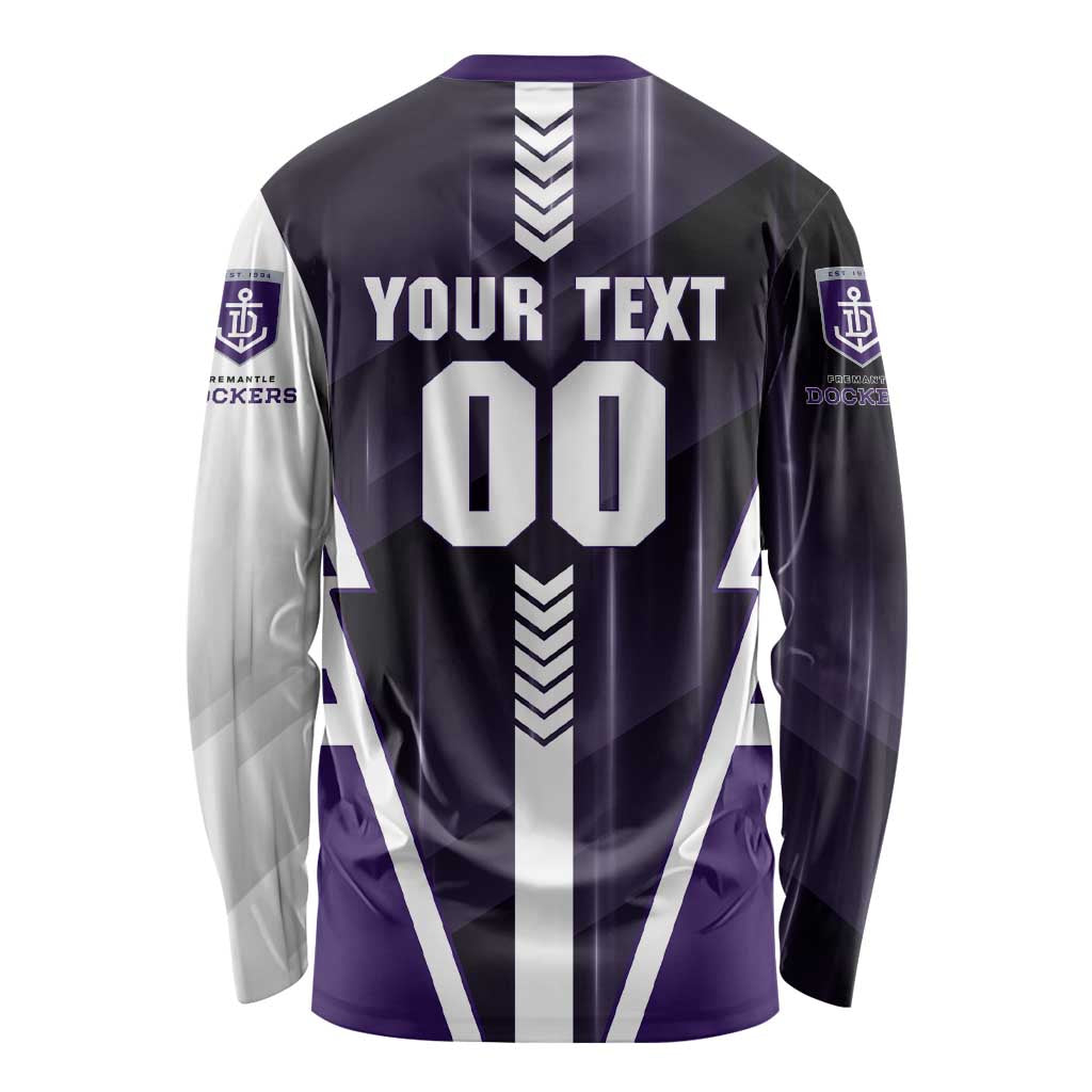 Personalized Fremantle Dockers Long Sleeve Shirt Modern Geometric Sports Graphic Style