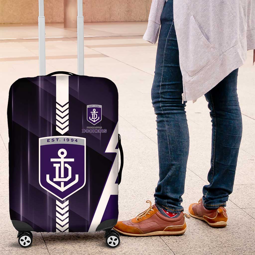 Fremantle Dockers Luggage Cover Modern Geometric Sports Graphic Style