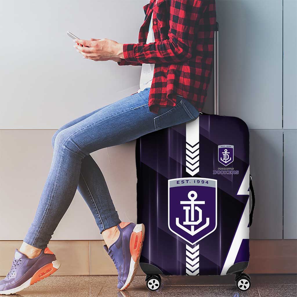 Fremantle Dockers Luggage Cover Modern Geometric Sports Graphic Style