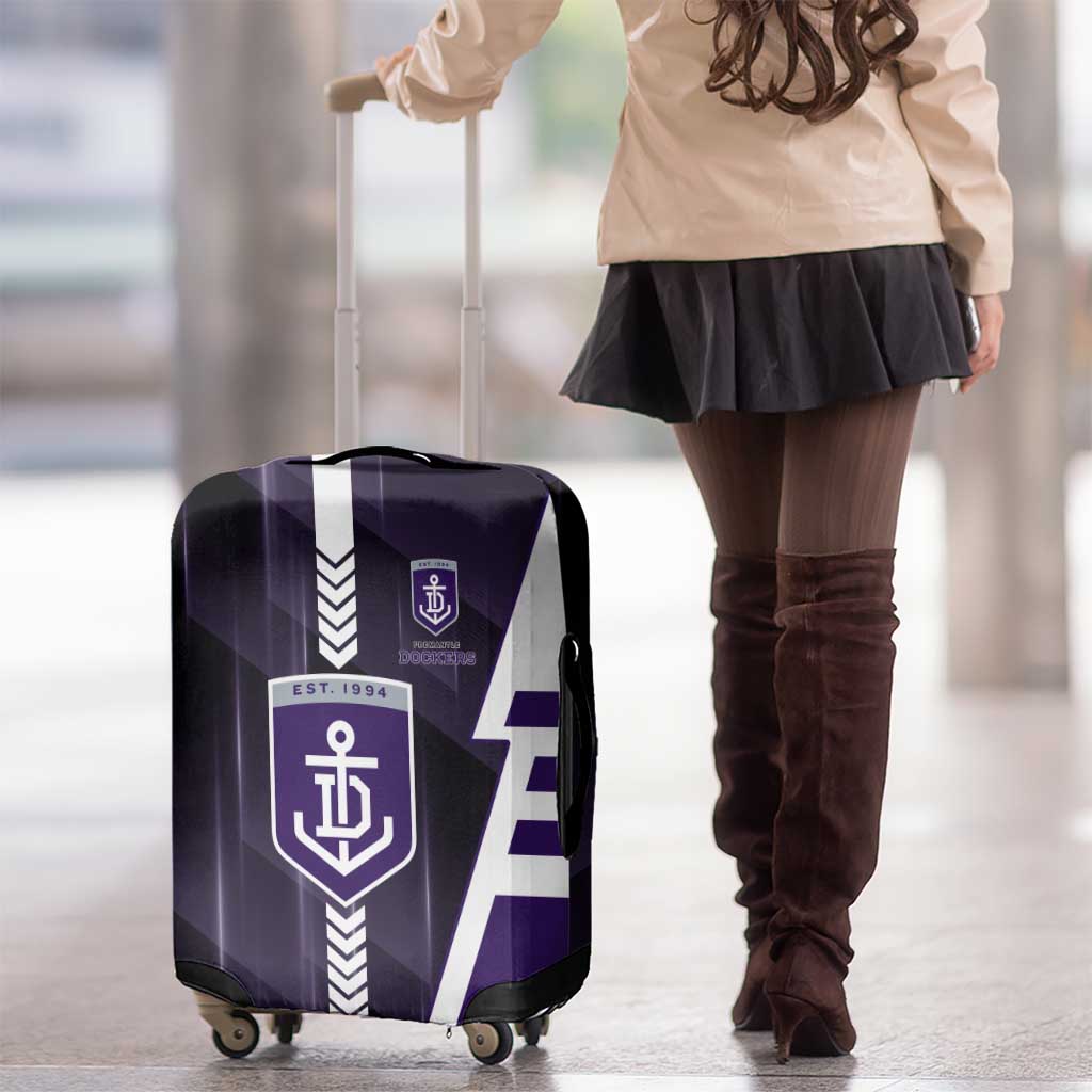 Fremantle Dockers Luggage Cover Modern Geometric Sports Graphic Style