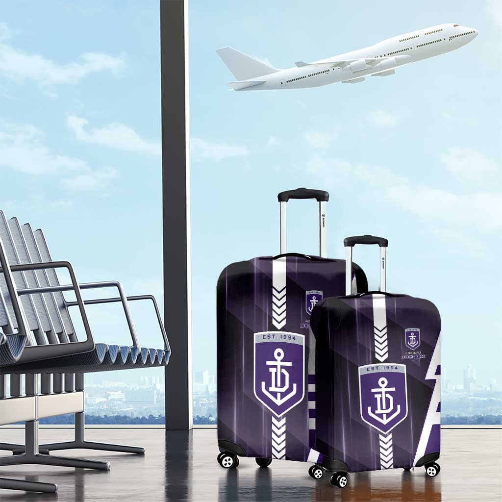 Fremantle Dockers Luggage Cover Modern Geometric Sports Graphic Style