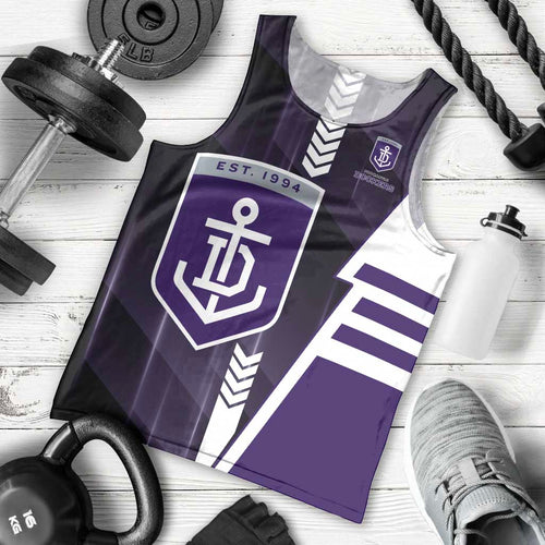 Personalized Fremantle Dockers Men Tank Top Modern Geometric Sports Graphic Style
