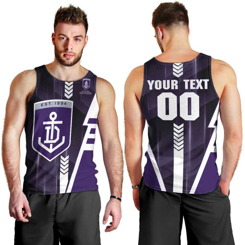 Personalized Fremantle Dockers Men Tank Top Modern Geometric Sports Graphic Style