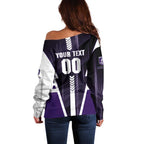 Personalized Fremantle Dockers Off Shoulder Sweater Modern Geometric Sports Graphic Style
