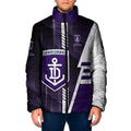 Personalized Fremantle Dockers Padded Jacket Modern Geometric Sports Graphic Style
