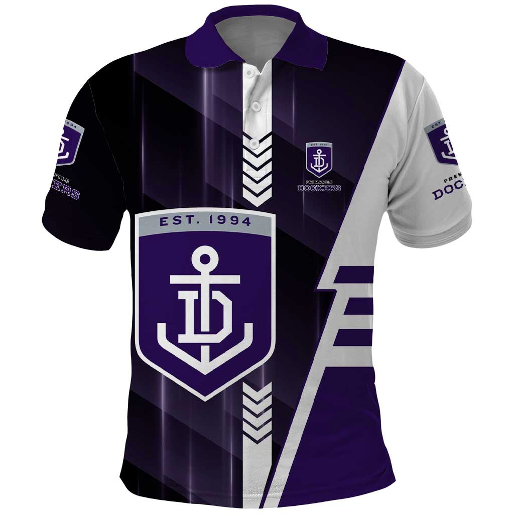 Personalized Fremantle Dockers Polo Shirt Modern Geometric Sports Graphic Style