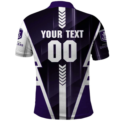 Personalized Fremantle Dockers Polo Shirt Modern Geometric Sports Graphic Style