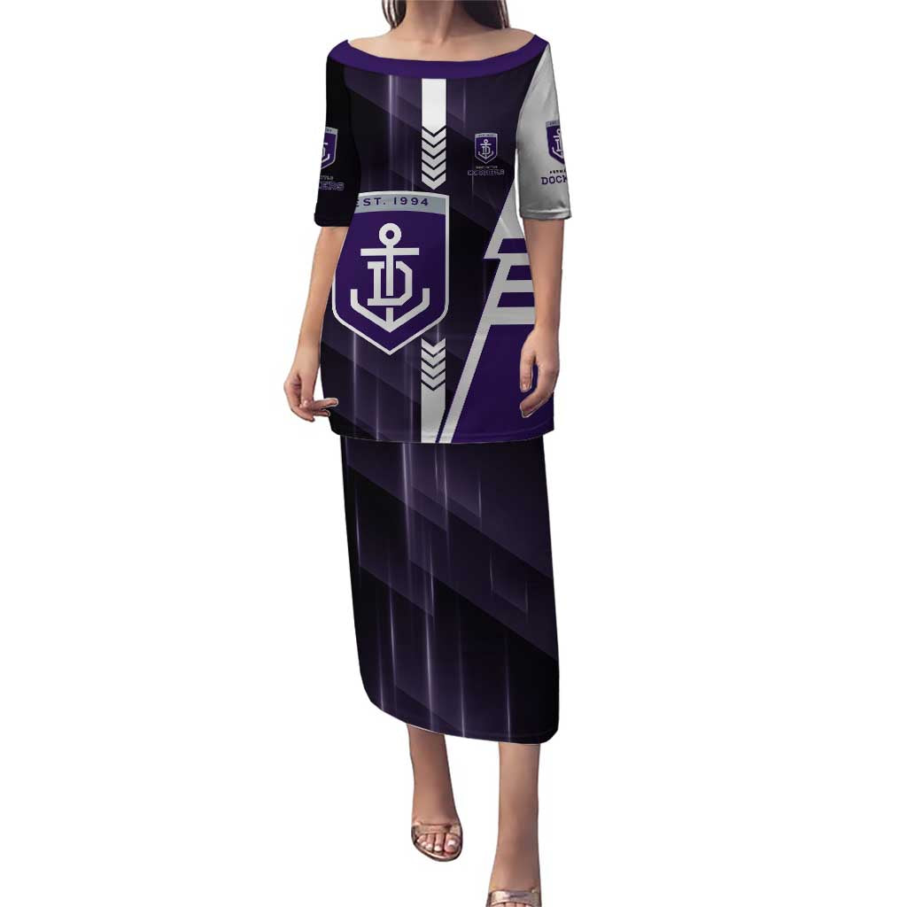 Personalized Fremantle Dockers Puletasi Modern Geometric Sports Graphic Style