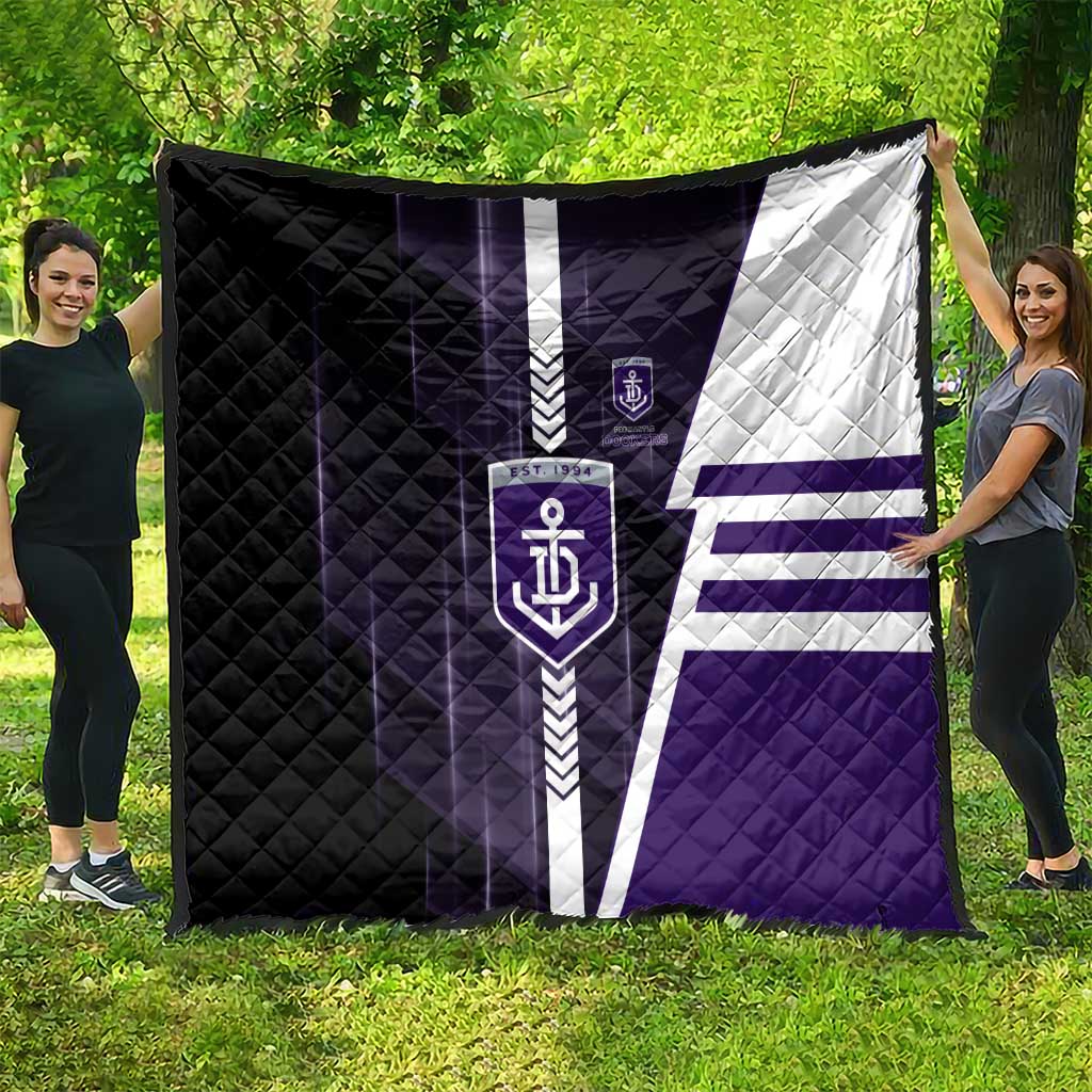 Fremantle Dockers Quilt Modern Geometric Sports Graphic Style