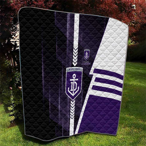 Fremantle Dockers Quilt Modern Geometric Sports Graphic Style