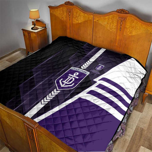 Fremantle Dockers Quilt Modern Geometric Sports Graphic Style