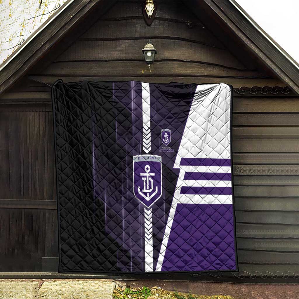 Fremantle Dockers Quilt Modern Geometric Sports Graphic Style