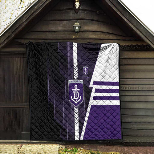 Fremantle Dockers Quilt Modern Geometric Sports Graphic Style