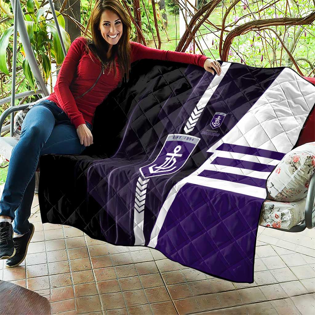 Fremantle Dockers Quilt Modern Geometric Sports Graphic Style
