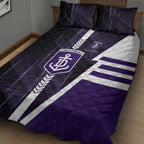 Fremantle Dockers Quilt Bed Set Modern Geometric Sports Graphic Style