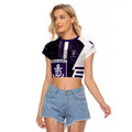 Personalized Fremantle Dockers Raglan Cropped T Shirt Modern Geometric Sports Graphic Style